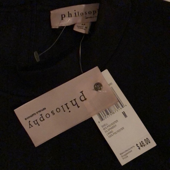 🖤NWT Philosophy “Blackbird” Scuba Crop Top - Picture 4 of 4